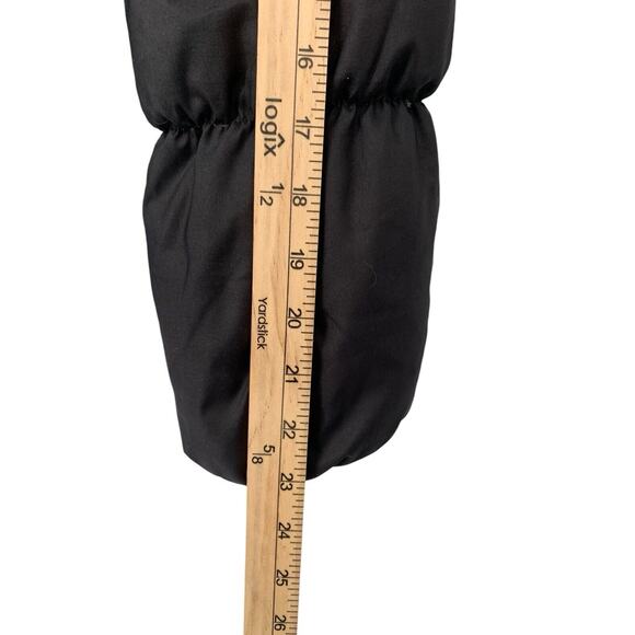 Gap Down Puffer Jacket Medium Black Zipper Snaps Pockets Womens - Picture 8 of 12